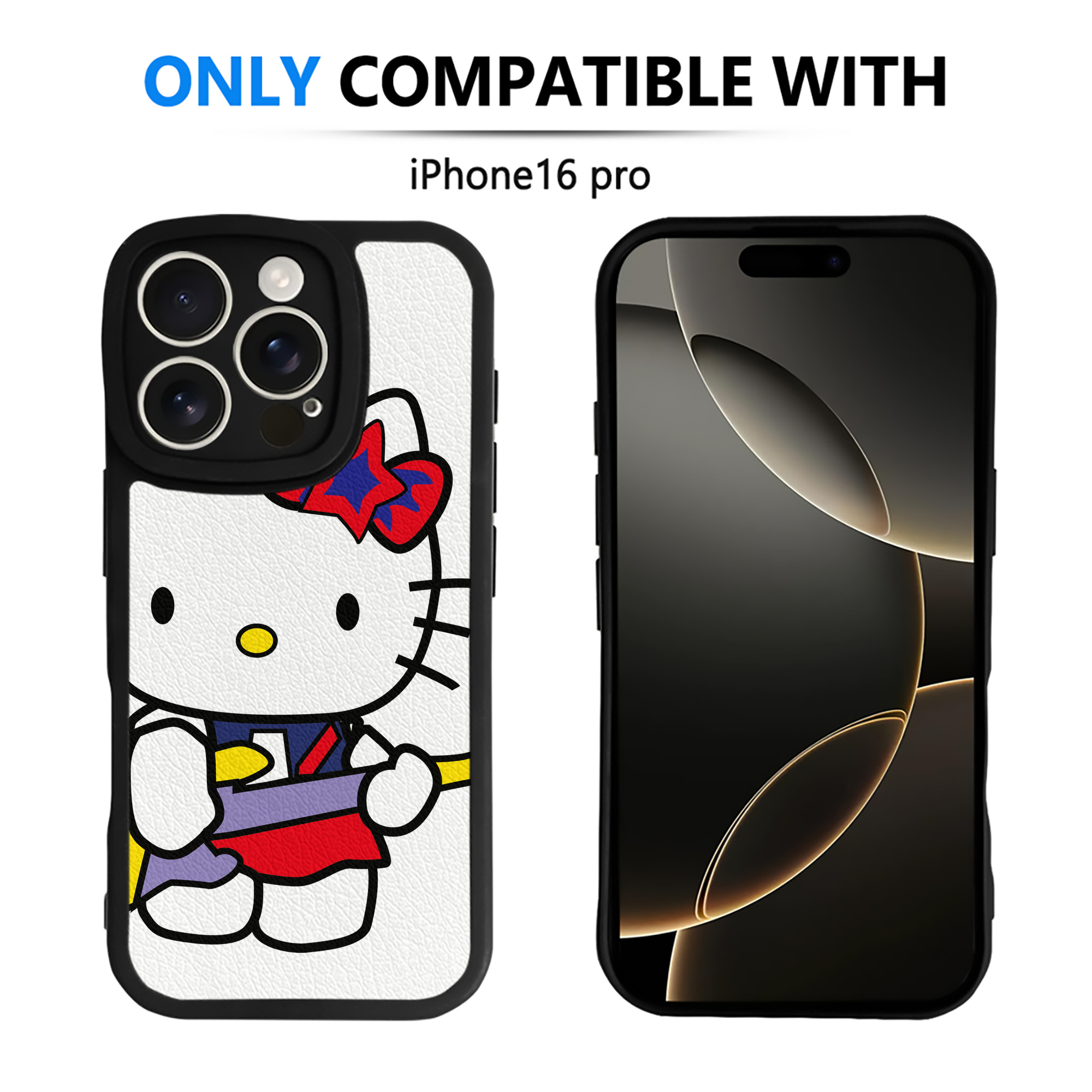 （画像用） Hello Kitty ハローキティ 【iPhone 16シリーズ対応】シリコンスマホケース（レザー調） 材質：シリコン